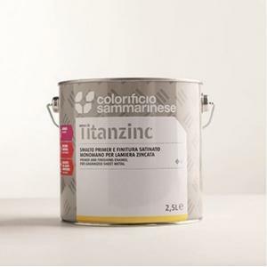 Titanzinc bianco 0,75 litri smalto e primer satinato monomano per lamiera zincata