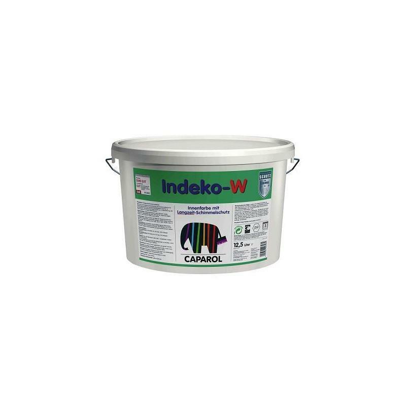 caparol caparol indeko w bianco 5 lt pittura opaca speciale con elevata azione preservante del film da muffe e parassiti dei muri