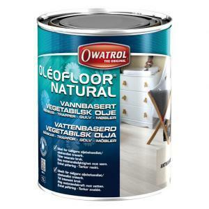 Oleofloor natural trasparente opaco olio poliuretanico monocomponente all'acqua per parquet 5 lt