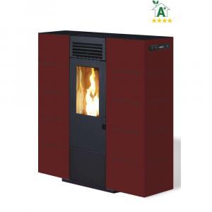 Stufa a pellet canadian stove slim rossa