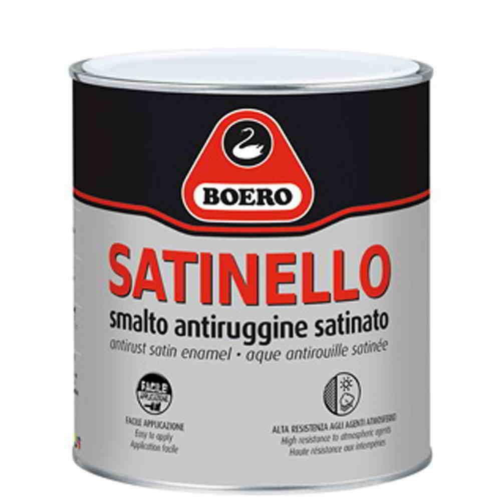 boero boero satinello bianco 2,5 lt smalto antiruggine satinato cod.104.001 - foto 1