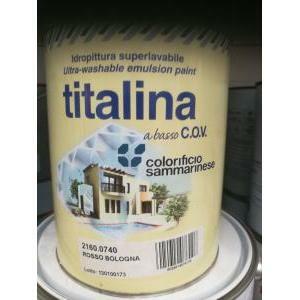 Titalina rosso bologna 0,75 litri  idropittura superlavabile extra